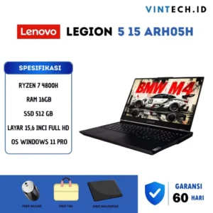 Lenovo Legion 5 15ARH05H Bekas: Performa Ryzen 7 RTX 2060 untuk Developer