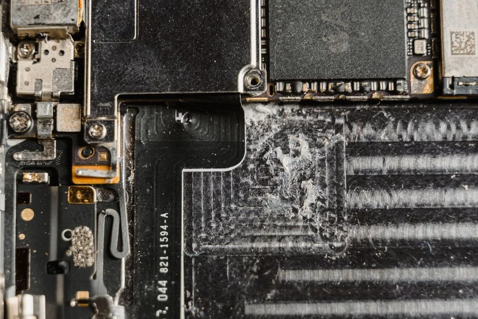 Ilustrasi chip RAM pada papan sirkuit smartphone