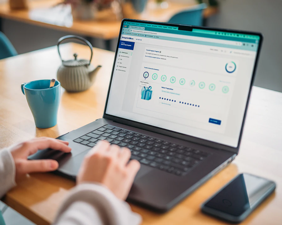 Visualisasi data terenkripsi yang melambangkan keamanan internet melalui VPN.